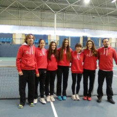 Andrea Aristu en la selección Navarra de tenis