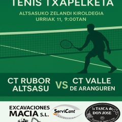 Victoria en el campeonato +35 de Navarra contra CT Valle de Aranguren